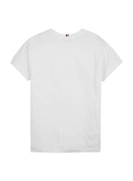 T-Shirt Tommy Hilfiger Multi Text Sateen Branco