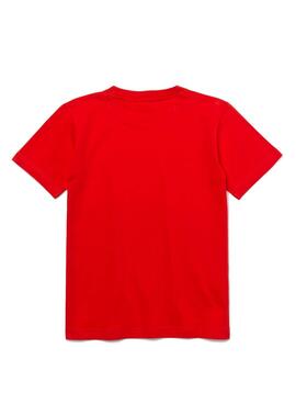 T-Shirt Lacoste Crew Neck Vermelho para Menino