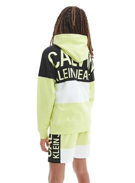Sweat Calvin Klein Colour Block Amarelo Menino