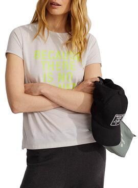 T-Shirt Ecoalf Onda Lightgrey para Mulher