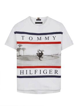 T-Shirt Tommy Hilfiger Photo Print Branco Menino