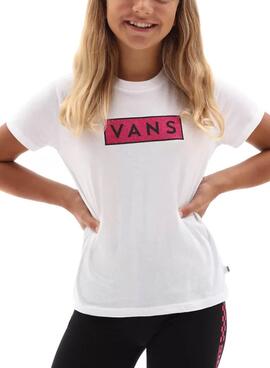 T-Shirt Vans Easy Box Glitter Branco para Menina