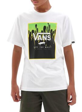 T-Shirt Vans Print Box Branco para Menino