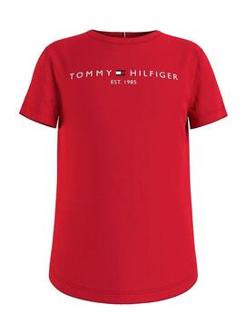 T-Shirt Tommy Hilfiger Essential Vermelho para Menina