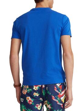 T-Shirt Polo Ralph Lauren Custom Fit Azul Homem