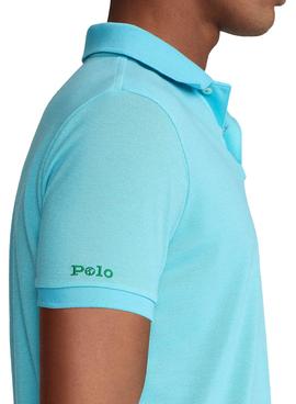 Polo Polo Ralph Lauren Short Malha Azul para Homem