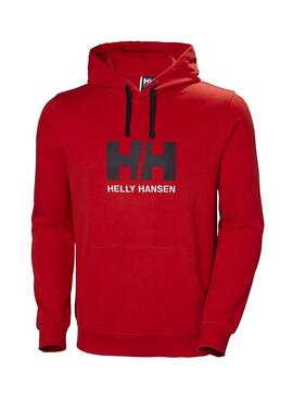Sweat Helly Hansen Logo Hoodie Vermelho Homem