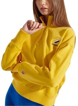 Sweat Superdry Sportstyle Amarelo para Mulher