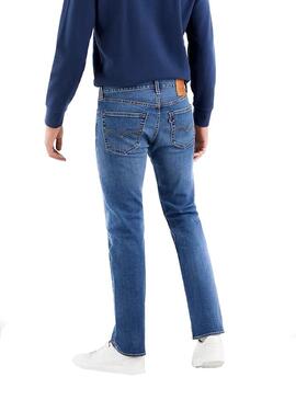 Jeans Levis 501 Original Azul Homem