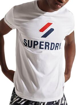 T-Shirt Superdry Sportstyle Classic Branco Homem