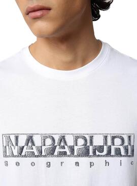 T-Shirt Napapijri Sallar SS Branco para Homem