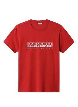 T-Shirt Napapijri Sallar SS Vermelho para Homem