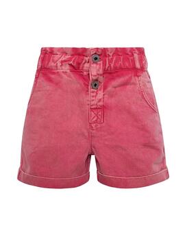 Short Pepe Jeans Gigi Paperbag Vermelho para Menina