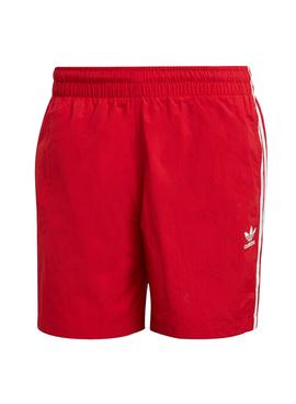 Swimsuit Adidas 3 Stripe Vermelho para Homem