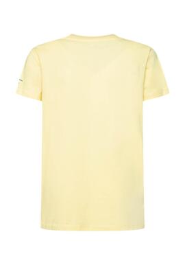 T-Shirt Pepe Jeans Leonard Amarelo para Menino