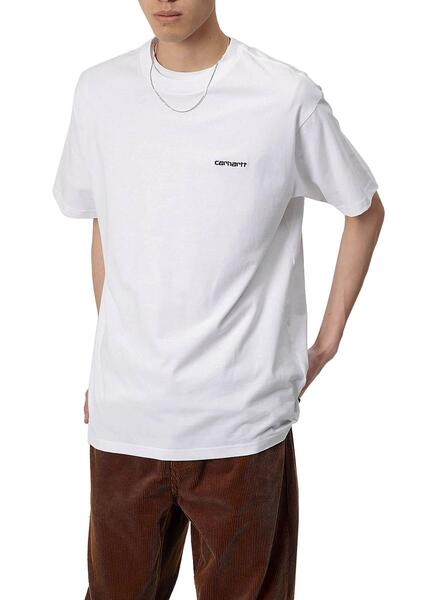 T-Shirt CARHARTT S/S Script T-Shirt Branco de Homem, I03104700AXX