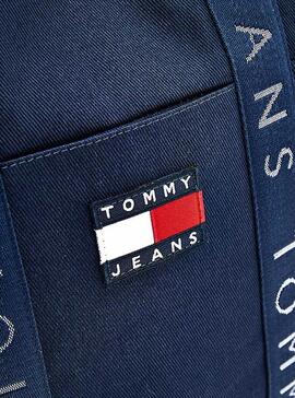 Bolsa Tommy Jeans Heritage Tote Azul Marinho Mulher