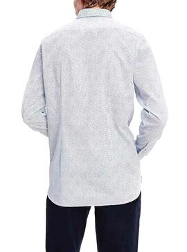 Camisa Tommy Hilfiger Micro Floral Branco Homem