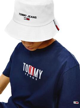 Boné Tommy Jeans Sport Bucket Branco Homem