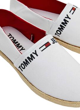 Alpercatas Tommy Jeans Logo Algodão Branco Homem
