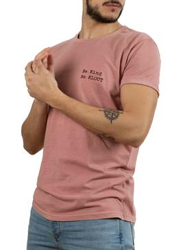 T-Shirt Klout Dyed Rosa para Homem