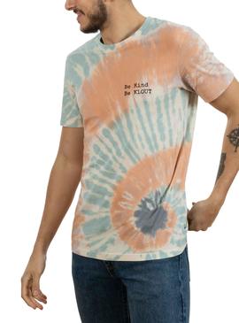 T-Shirt Klout Tie Dye Multicolor para Homem