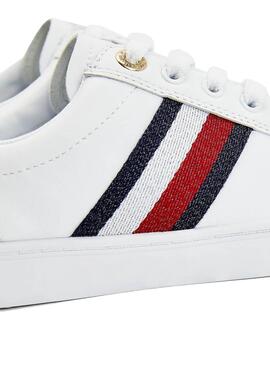 Sapatilhas Tommy Hilfiger Corporate Branco Mulher