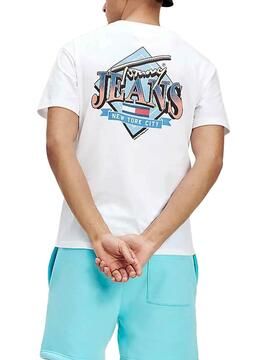 T-Shirt Tommy Jeans Diamond Branco para Homem