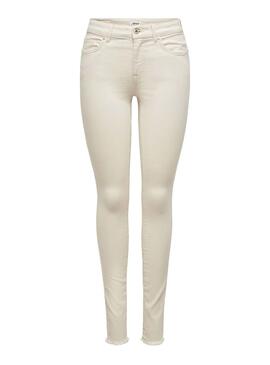 Jeans Only Blush Life Beige para Mulher