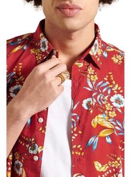 Camisa Superdry Hawaiian Vermelho para Homem