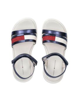 Sandálias Tommy Hilfiger Velcro Branco para Menina
