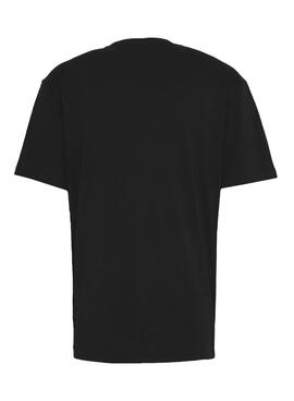 T-Shirt Tommy Jeans Linear Logo Preto para Homem