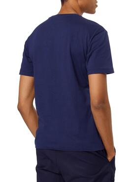 T-Shirt Tommy Jeans Linear Logo Azul Marinho Homem
