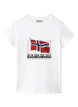 T-Shirt Napapijri Seji Branco para Menino