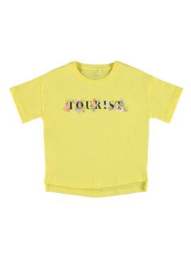 T-Shirt Name It Hadiya Amarelo para Menina