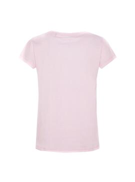 T-Shirt Pepe Jeans Nina Optic Rosa para Menina