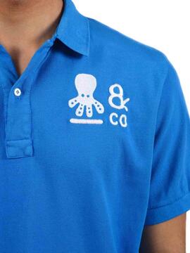 Polo El Pulpo Octopus Co Azul para Homem
