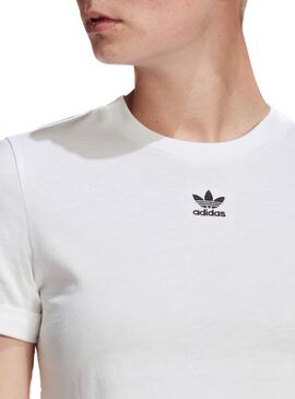 T-Shirt Adidas Crop Top Branco para Mulher