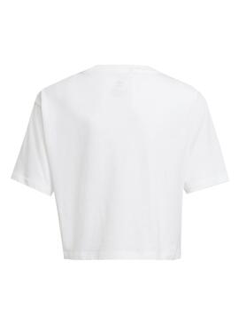 T-Shirt Adidas Crop Tee Branco para Menina