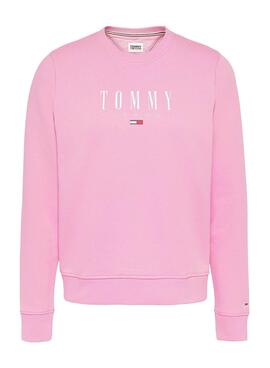 Sweat Tommy Jeans Regular Rosa para Mulher