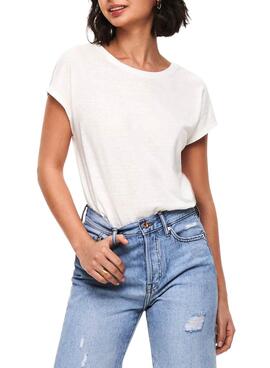 T-Shirt Only Ama Life Branco para Mulher