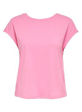 T-Shirt Only Ama Life Rosa para Mulher