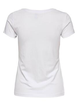 T-Shirt Only Vibe Life Branco para Mulher
