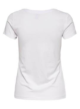 T-Shirt Only Vibe Life Branco para Mulher