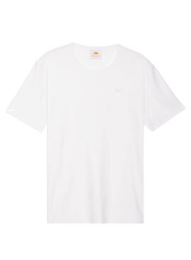 T-Shirt Klout Organic Premium Branco para Homem