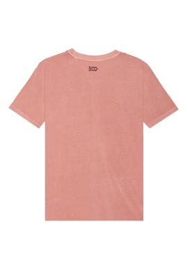 T-Shirt Klout Dyed Rosa para Homem