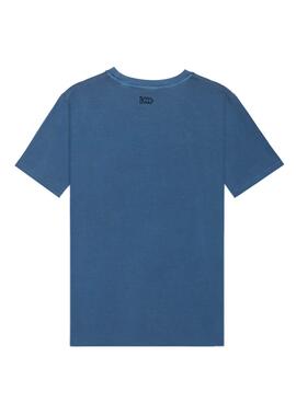 T-Shirt Klout Dyed Azul para Homem