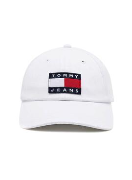 Gorro Tommy Jeans Heritage Branco para Homem