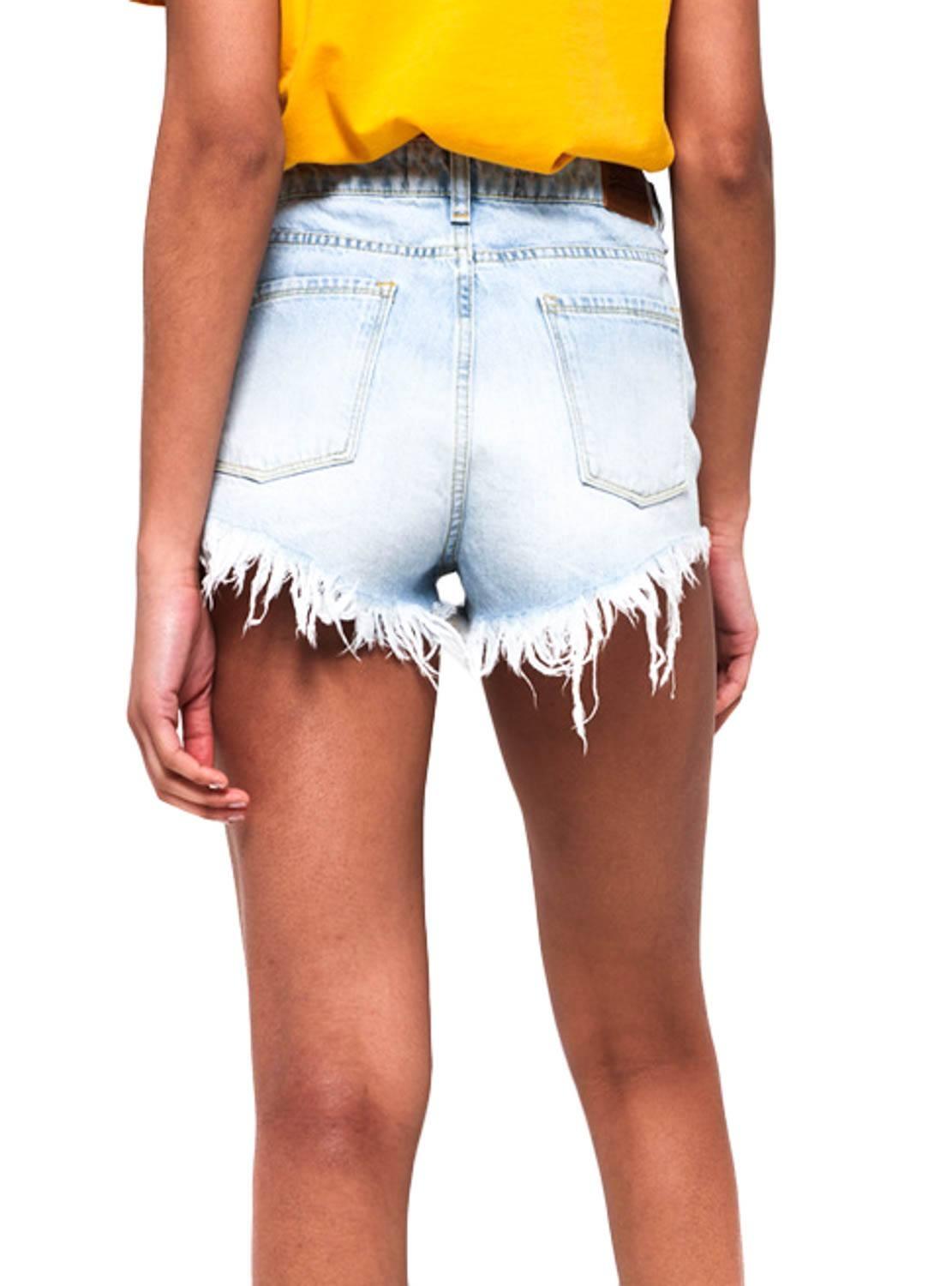 Short Superdry Eliza Light Denim Mulher